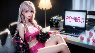 时尚赛博朋克女孩