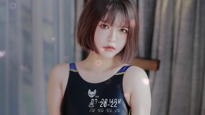 4K清纯性感短发美女