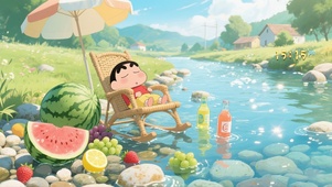 夏日惬意小新
