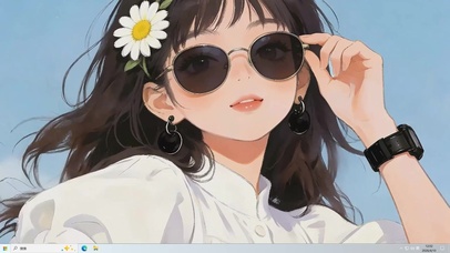 长发女孩桌面主题