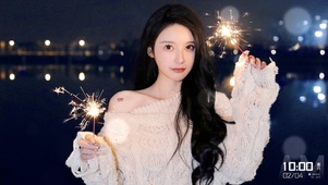 香肩夜景美女