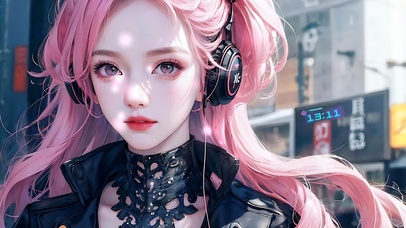 4K高清甜酷电竞少女