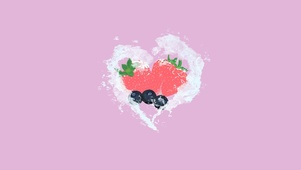 草莓蓝莓派 水果壁纸