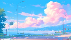 粉色云海公路