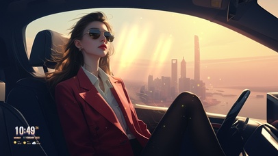 她的美貌宛如一幅水墨画