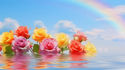 彩虹倒影玫瑰