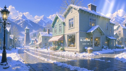 雪后小镇街道
