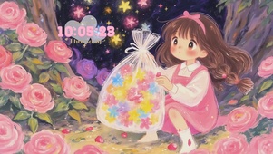 星夜花丛中