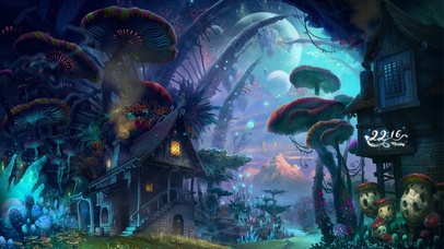 治愈唯美梦幻夜晚森林