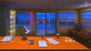 办公室雨天