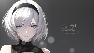 可爱白发少女