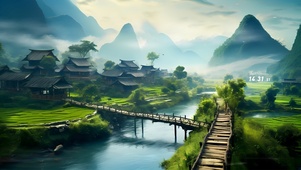 绿色护眼解压风景	
