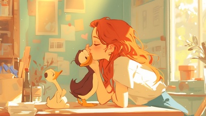 鸭子和少女（非主题）