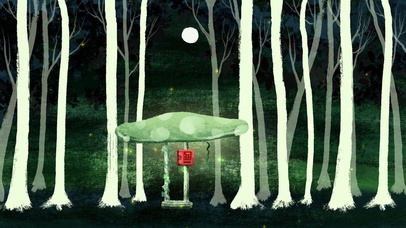 护眼壁纸-森林电话亭