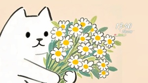 鲜花猫咪