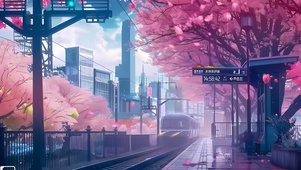 樱花站台