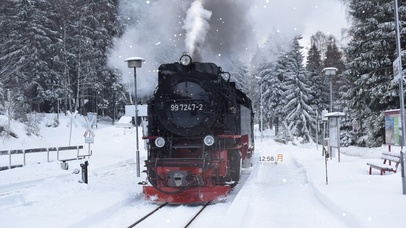 治愈冬季火车站 