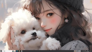 比熊和她