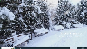 雪天小凳主题