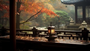 秋雨落叶