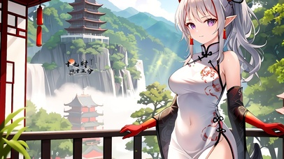 可爱国风旗袍女神