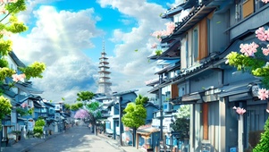 夏日阳光街道
