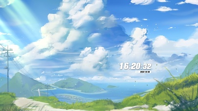 唯美治愈蓝天白云海景