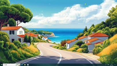 春天海景公路主题