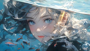 水中的女孩