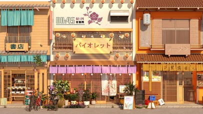 4K唯美治愈日系街道商店