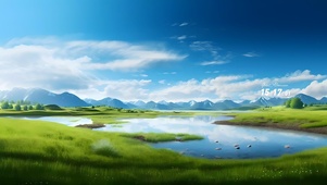 青青草原河流