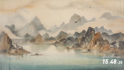 古风山水 ai壁纸