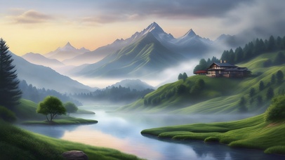 大自然风景山水河流湖泊01