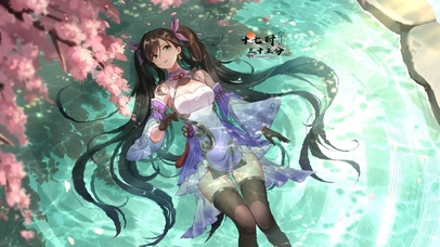 湖面古装少女