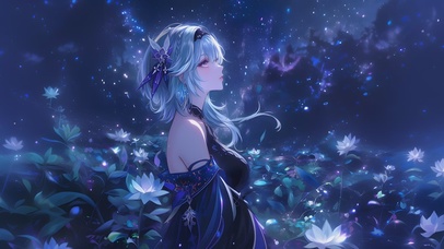 二次元卡通甜美治愈萌系少女