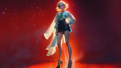 唯美可爱卡通少女