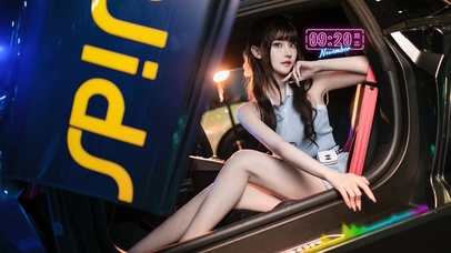 超跑荧光女4K~【酷炫唯美版】