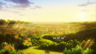 夕阳下的城镇护眼壁纸