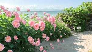 海边的玫瑰花