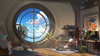 4K唯美治愈日系动漫电脑房间