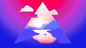 插画山谷之间