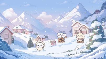 Chiikawa冬日雪山