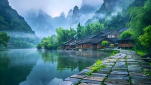 湖边的古镇