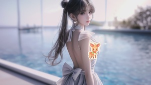 泳池边美少女【原创】