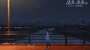 深夜遛狗的女孩