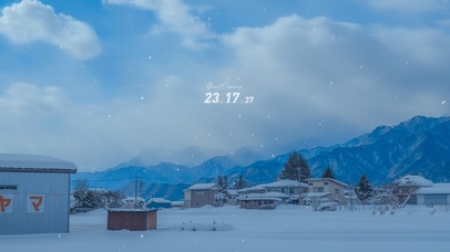 唯美治愈下雪天风景
