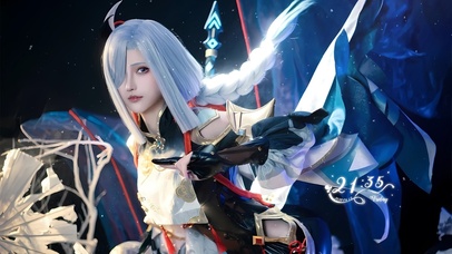 4k原神申鹤帅气美女cos