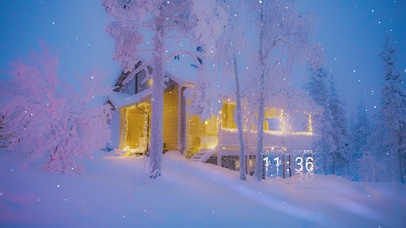 唯美治愈温柔的雪夜