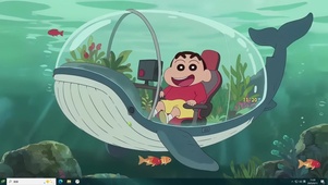 可爱海底探险蜡笔小新主题