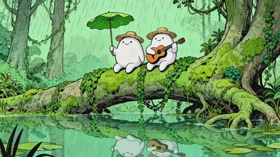 雨林弹吉他团子